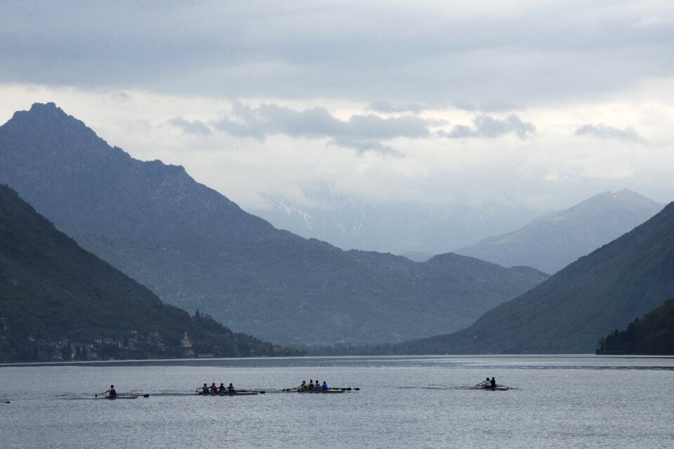 Switzerland clouds rowing