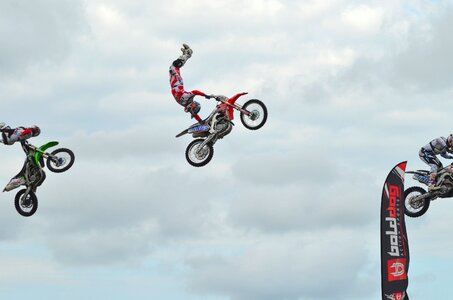 Motorcycle stunt speed photo