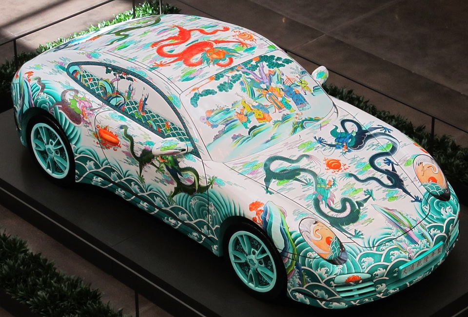 Oriental style automobile artwork
