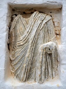 Folegandros monastery statue