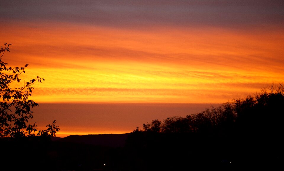 Horizon heaven blazing sky