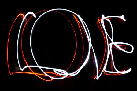 Romantic in love word