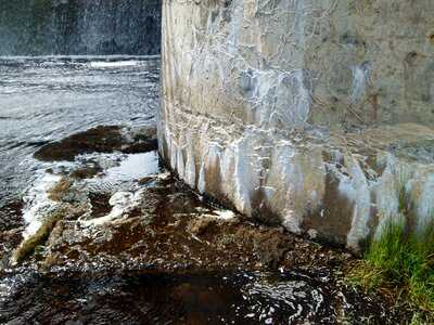 Leached minerals concrete
