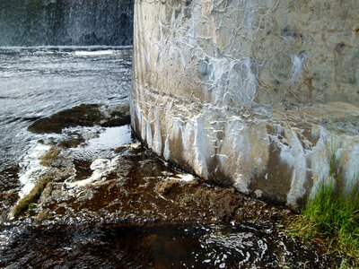 Leached minerals concrete photo