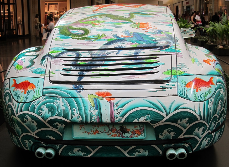 Painted oriental motif