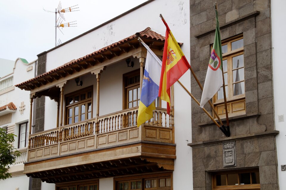 Canary islands architectural style flags