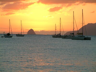 Landscape caribbean sunset