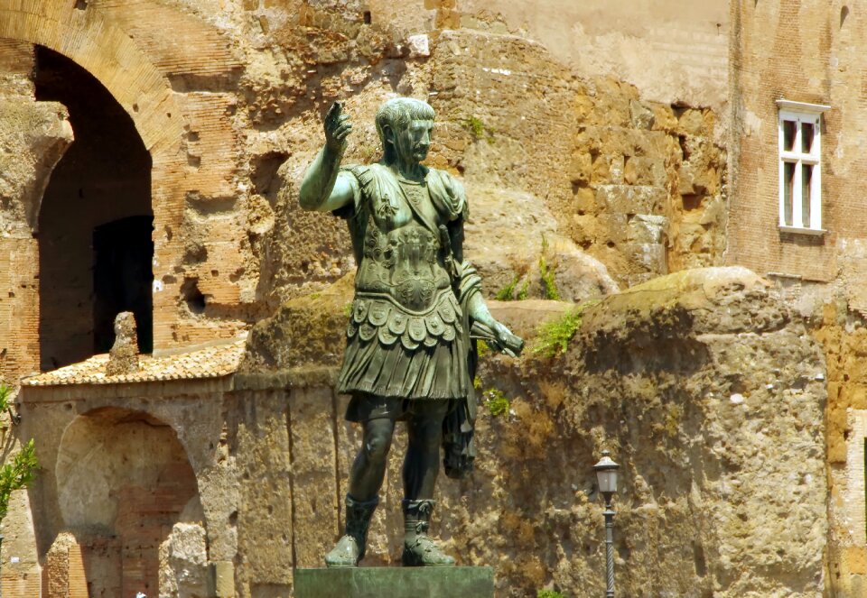 Bronze statue emperor