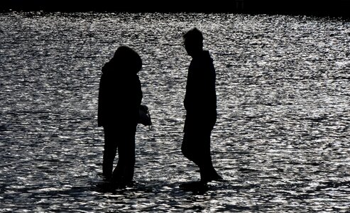 Human docks backlighting photo