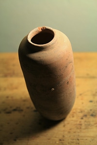 Elongated ceramic pottery photo
