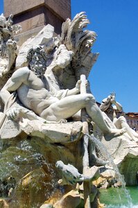 Fountain neptune statue