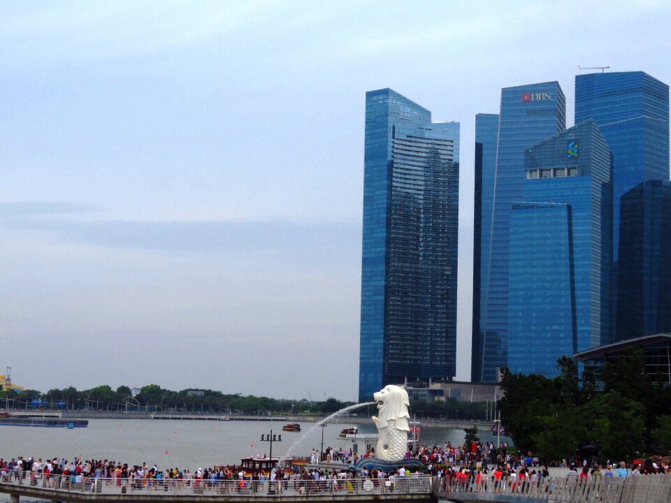 Raffles place city architecture photo