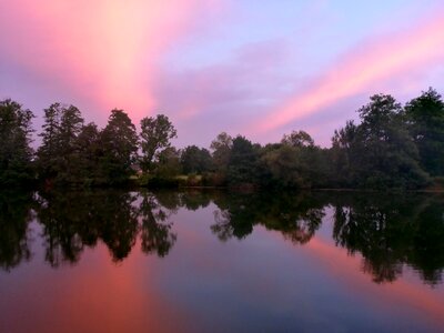 Abendstimmung mirroring water photo