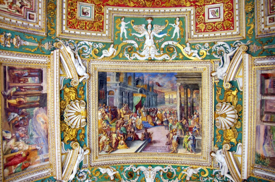 Vatican museum gallery ceiling
