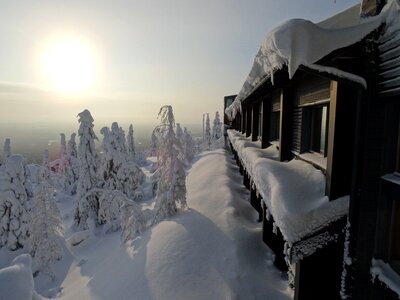 Winter snow landscape photo