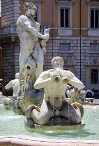 Fountain neptune statue photo