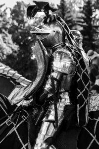 Rider soldier black and white
