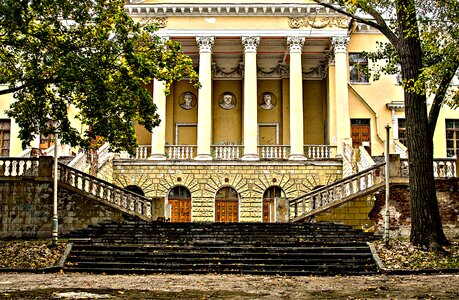 The palace of students columns stairs
