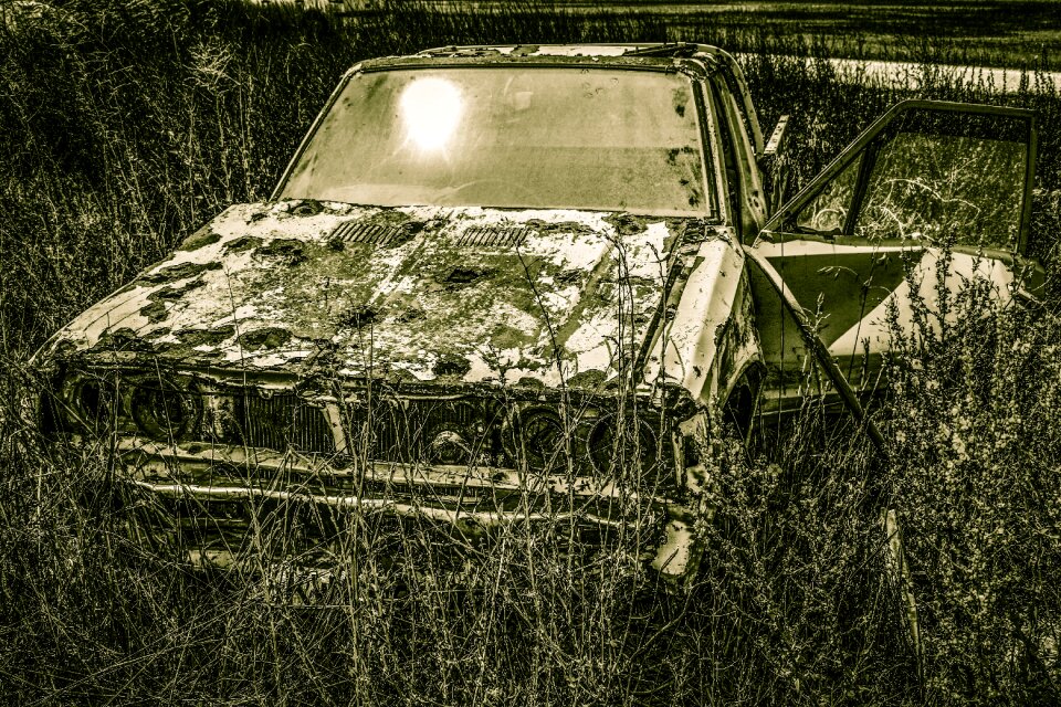 Abandoned broken aged
