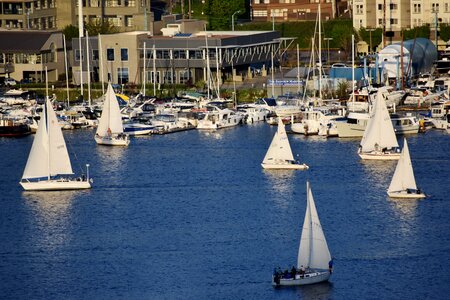 Water blue boat photo