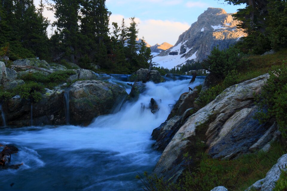 Wind river wind river mountain range blue waterfall