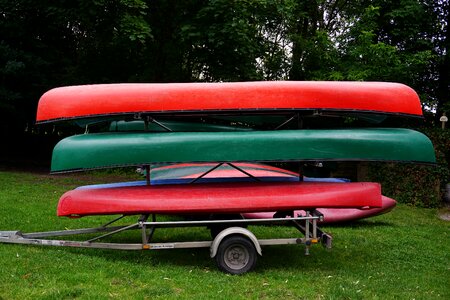 Canoeing boat trailer transport