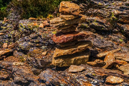Rock stacked hike photo