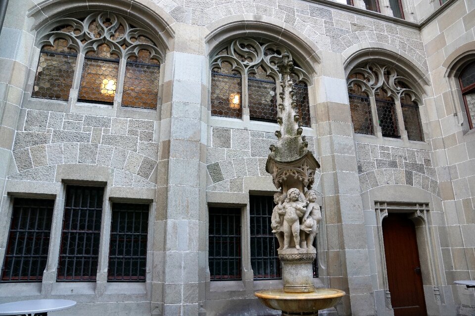 Water courtyard figure