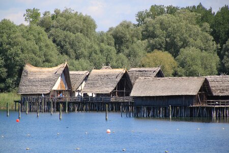 Lake constance pile dwelling museum wooden dwellings photo