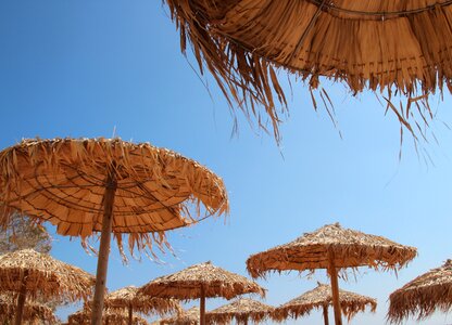 Blue sky beach summer