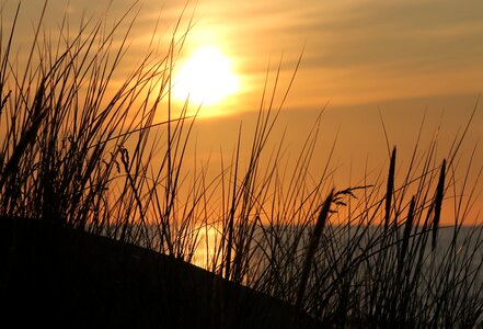 By the sea evening beach photo