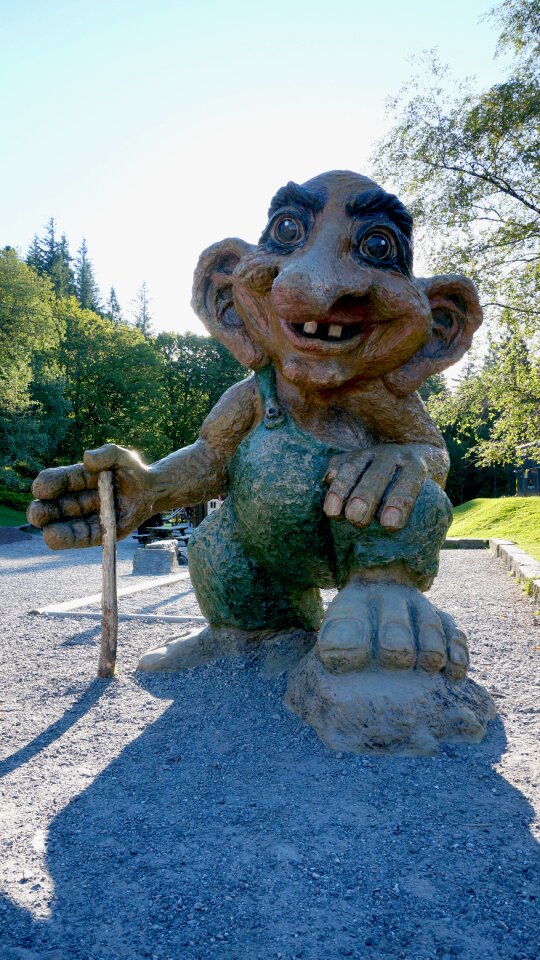 Huge troll figure mountains