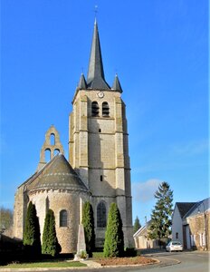 Church-tower spire cormainville beauce photo