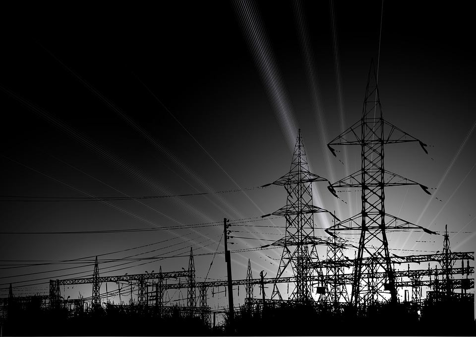 Power line upper lines electricity