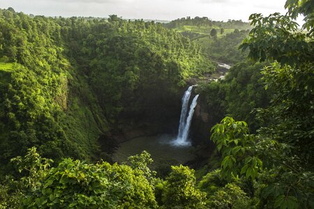 India green waterfall