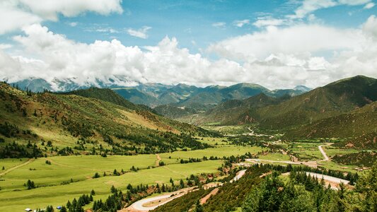 The scenery tibet the qinghai-tibet plateau