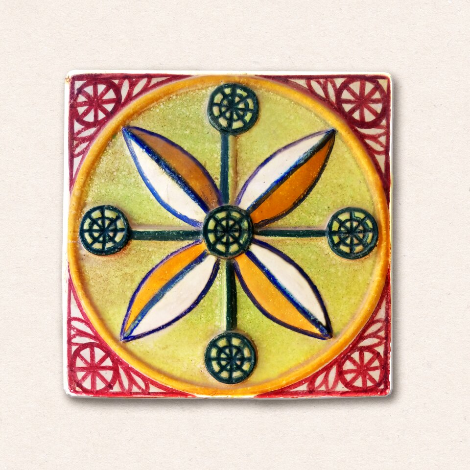 Tile mosaic colorful