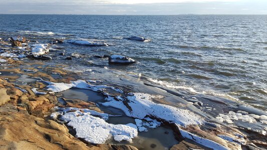 Beach rock finnish photo
