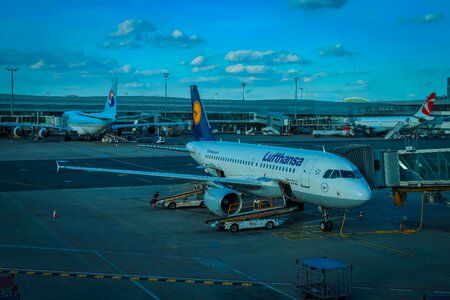 Lufthansa prague before the start of photo