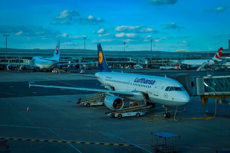 Lufthansa prague before the start of