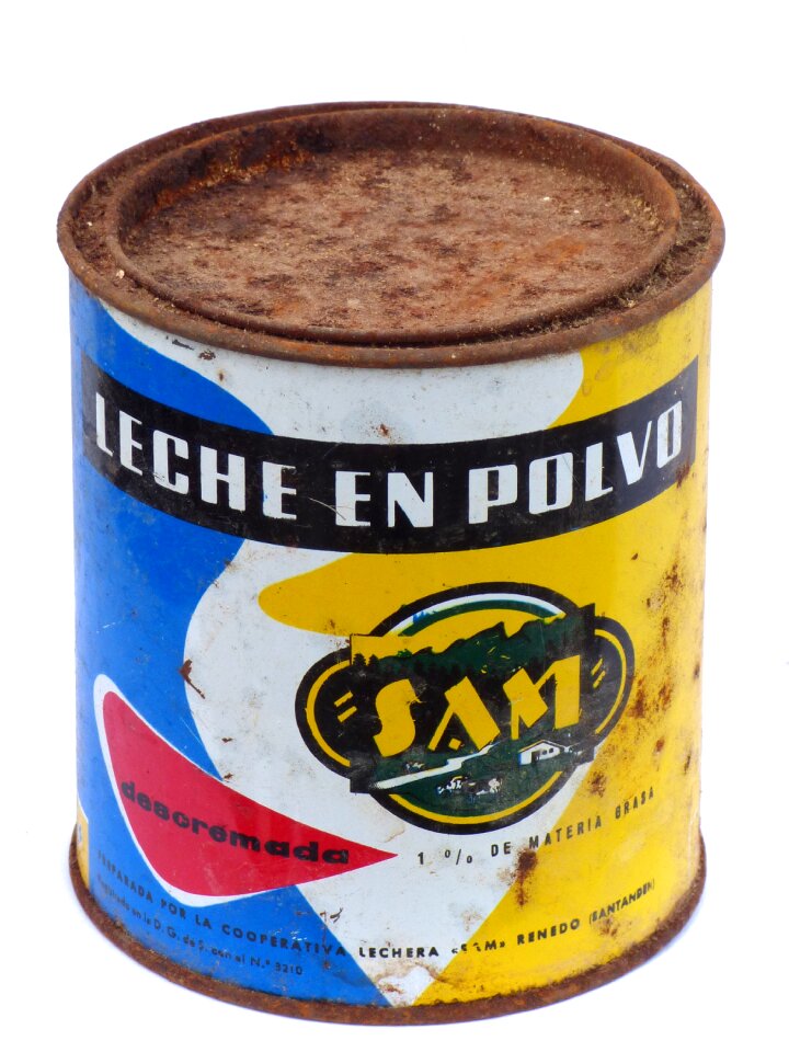 Vintage milk powder design