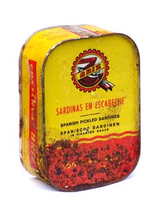 Vintage sardines in a can design