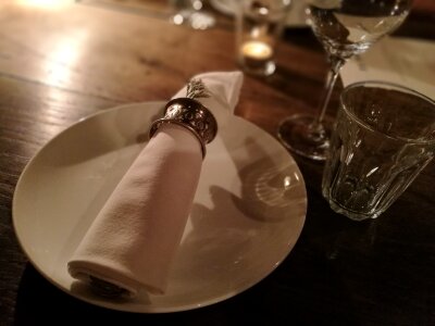 Table napkins restaurant photo