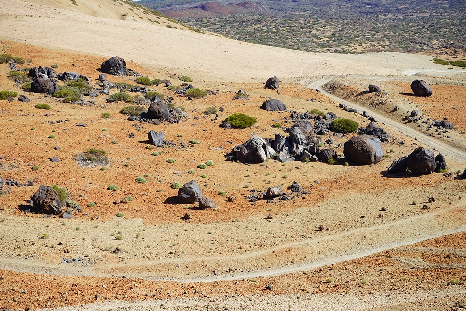 Stone balls huevos del teide pumice stone photo