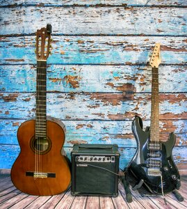 Classical guitar acoustic guitar amplifier photo