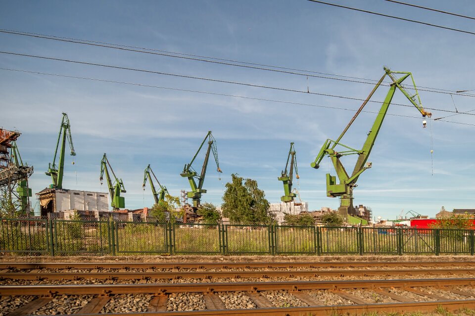 Gdańsk cranes boatyard