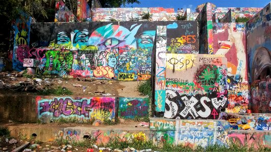 Atx graffiti bright colors photo