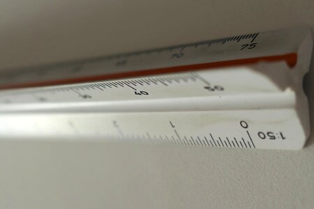 Centimeters datailaufnahme metric