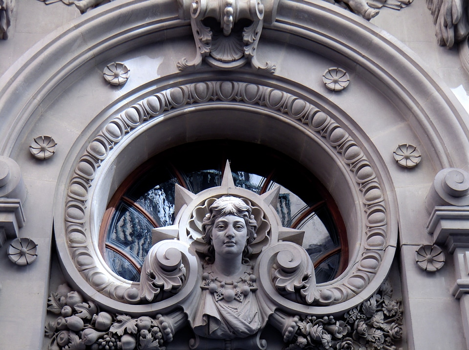 Monument silhouette above door