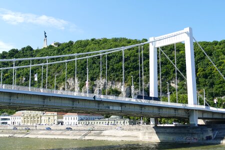 Bank of the danube river bridge